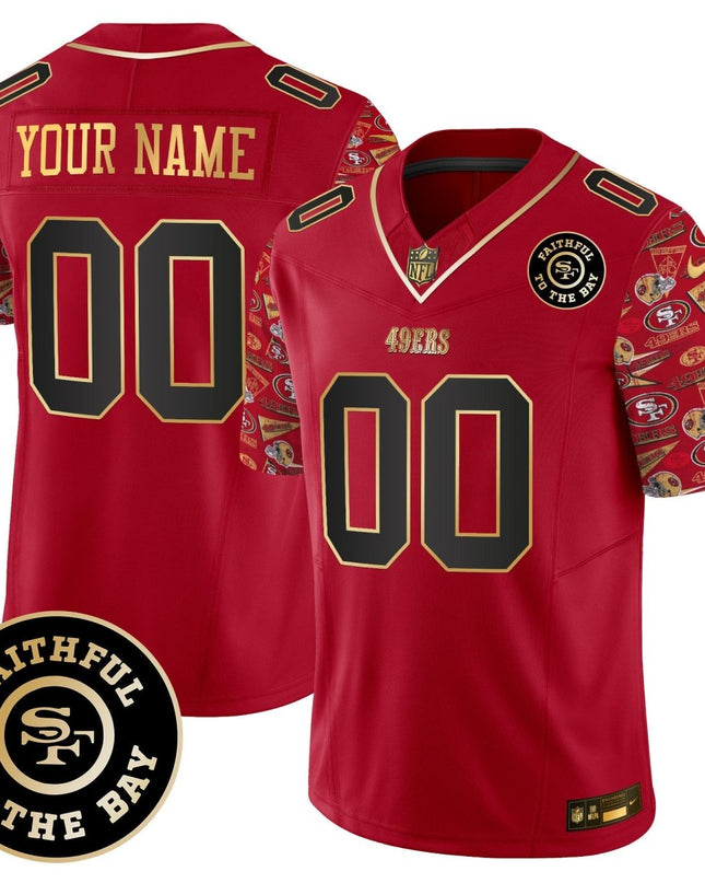 49ers Pattern Style Vapor Limited Custom Jersey - All Stitched SF49_KDZ - KINDOZY