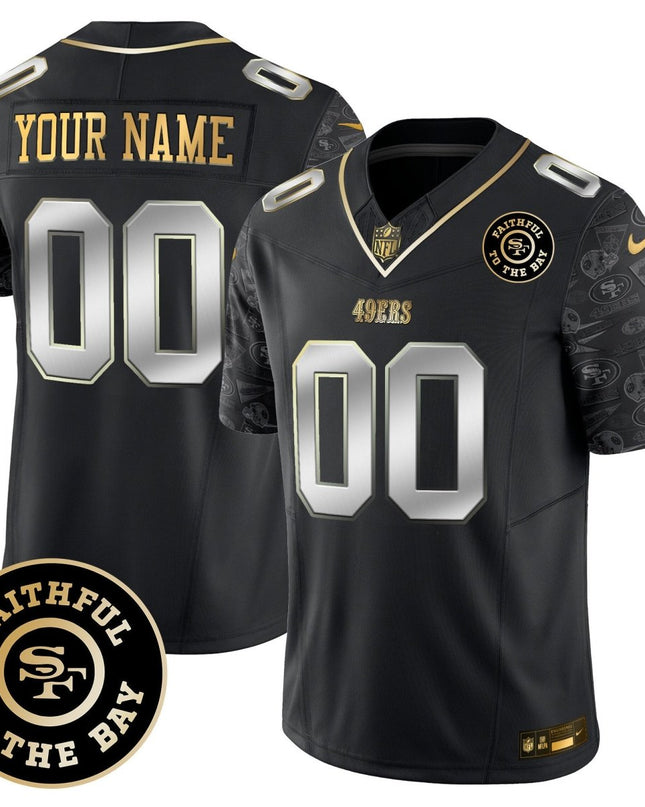 49ers Pattern Style Vapor Limited Custom Jersey - All Stitched SF49_KDZ - KINDOZY