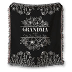 Grandma Floral Woven Blanket – Personalized Gift for Grandma