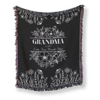 Grandma Floral Woven Blanket – Personalized Gift for Grandma