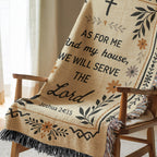 "As For Me and My House – Joshua 24:15" Woven Blanket