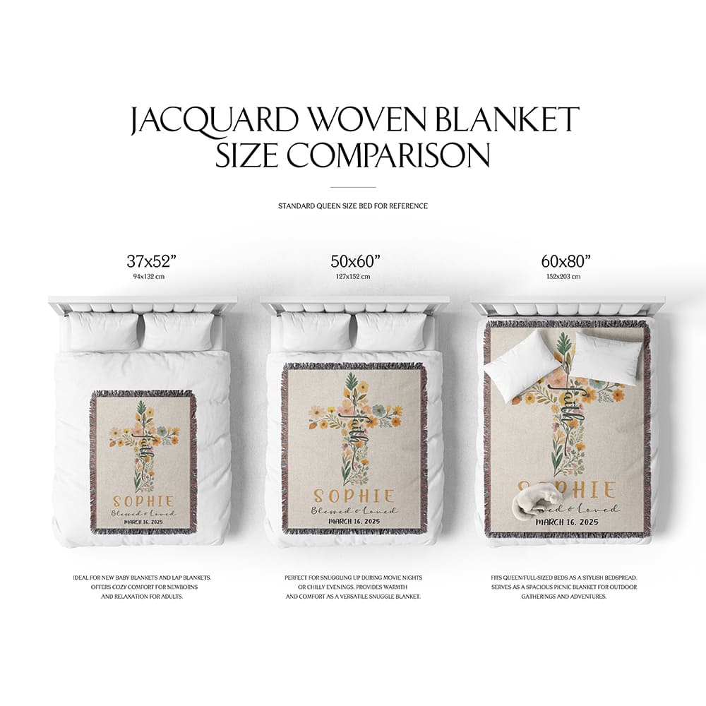 Faith Blossom – Custom Christian Woven Blanket