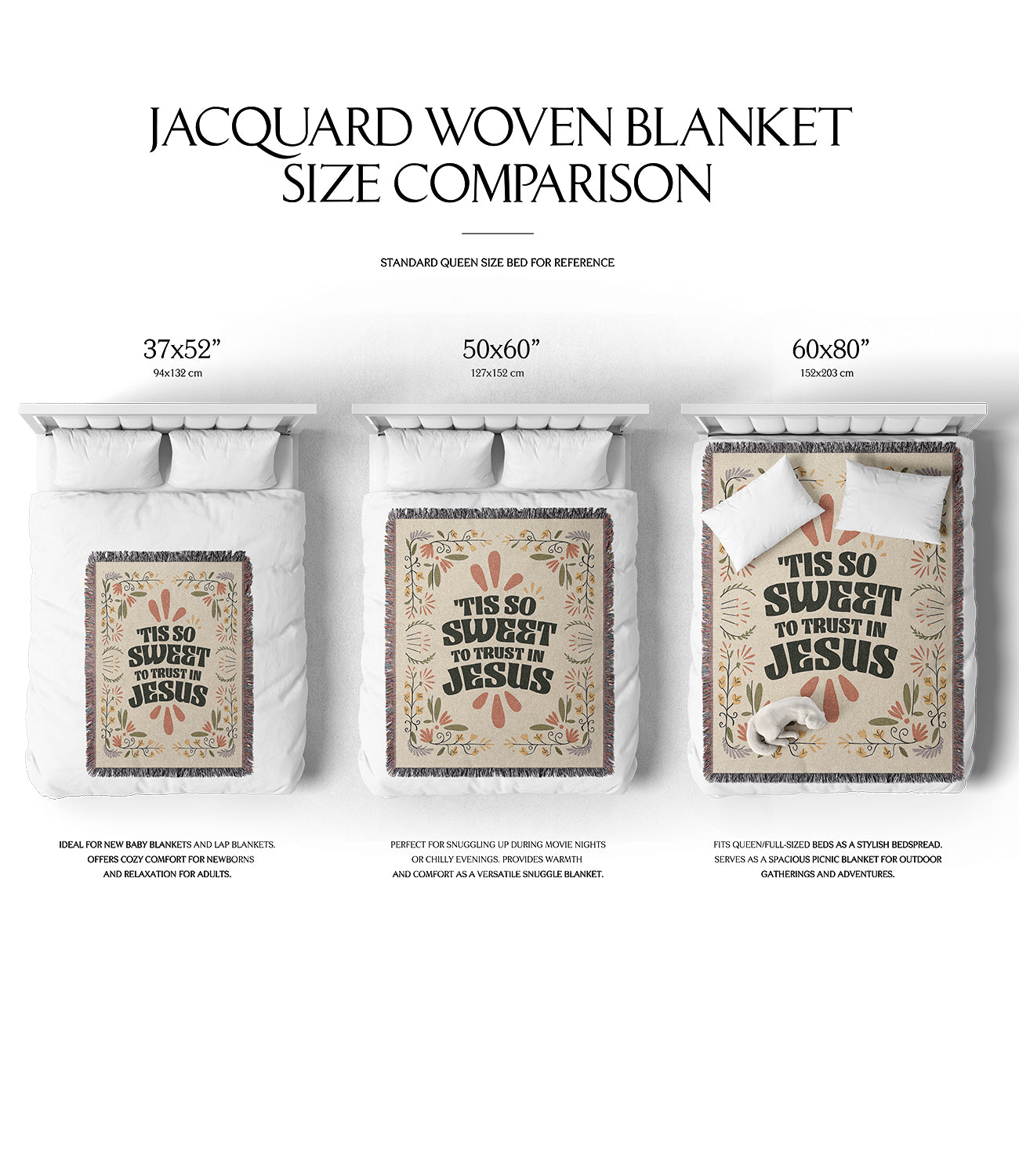 “’Tis So Sweet to Trust in Jesus” Woven Blanket