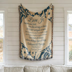 Personalized “Love Is” 1 Corinthians 13:4–7 Scripture Gift Woven Blanket