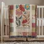 Christian Wildflower Luke 12:27 Scripture Throw Woven Blanket