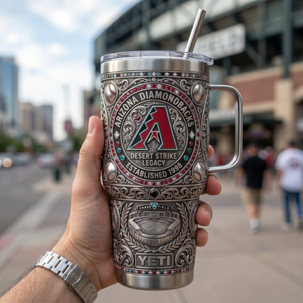 Arizona Diamondbacks 40 oz Tumbler with Handle and Lid