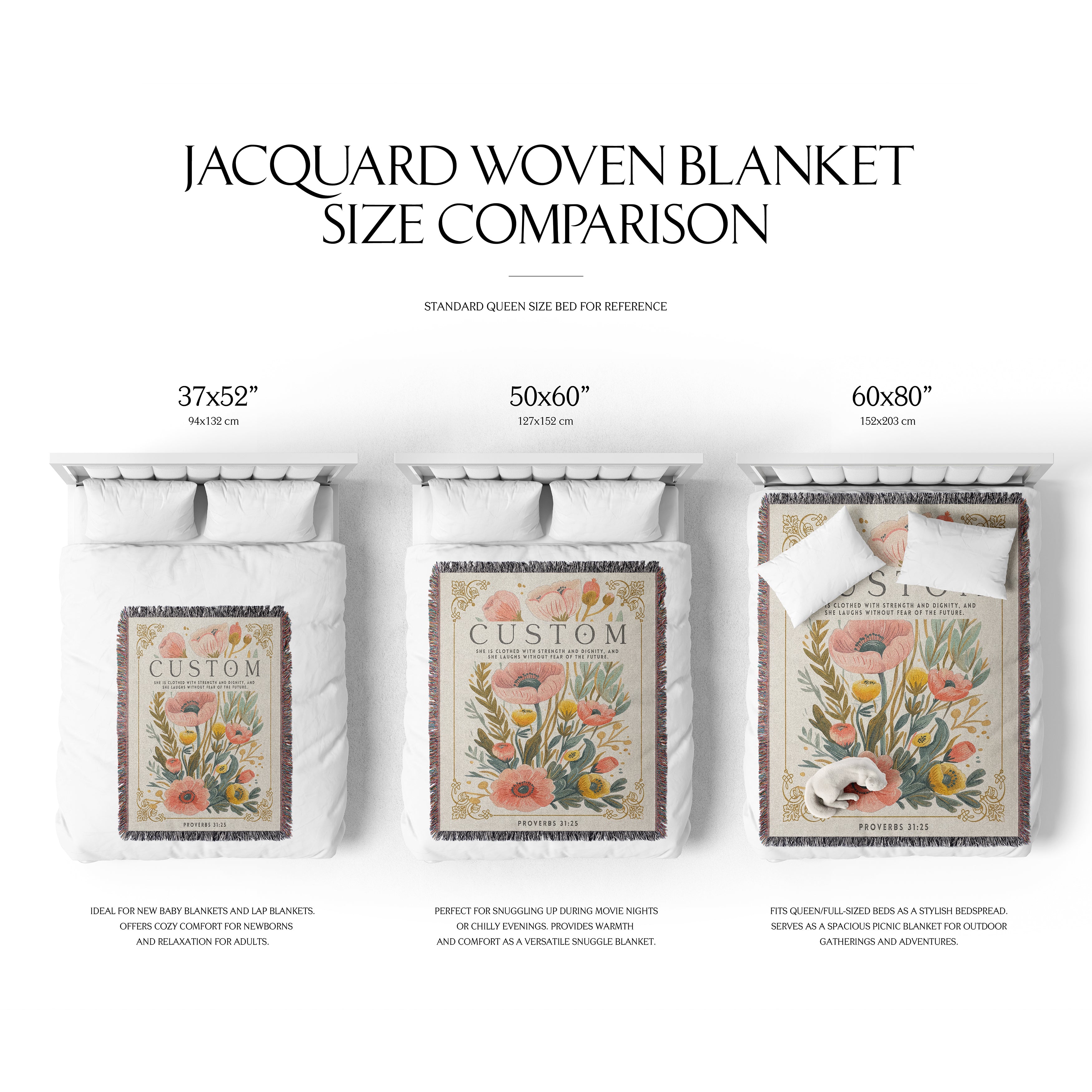 Wildflowers – Luke 12:27 Woven Blanket