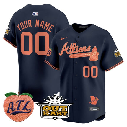 Atlanta Braves Atliens & Peach Vapor Premier Limited Custom Jersey - All Stitched ATLBRA_KDZ - KINDOZY