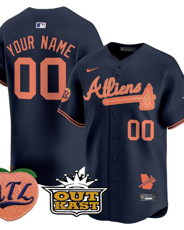 Atlanta Braves Atliens & Peach Vapor Premier Limited Custom Jersey - All Stitched ATLBRA_KDZ - KINDOZY