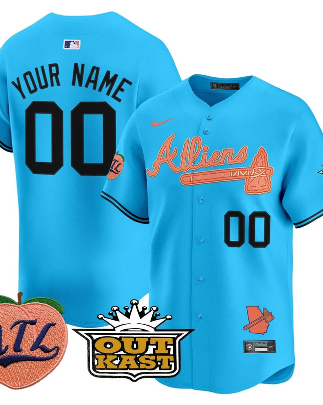 Atlanta Braves Atliens & Peach Vapor Premier Limited Custom Jersey - All Stitched ATLBRA_KDZ - KINDOZY