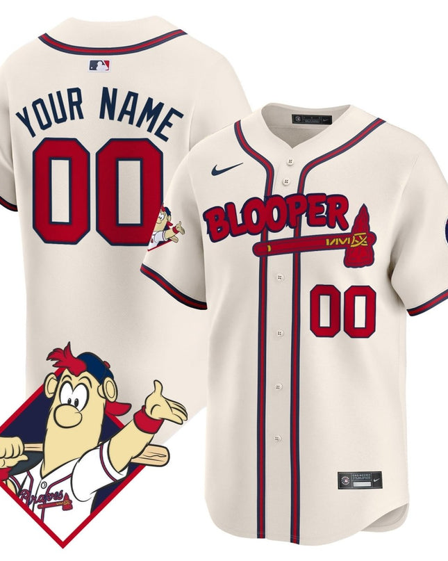 Atlanta Braves Blooper Vapor Premier Limited Custom Jersey - All Stitched ATLBRA_KDZ - KINDOZY