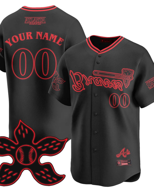 Atlanta Braves Stranger Things 2025 Limited Custom Jersey - All Stitched ATLBRA_KDZ - KINDOZY