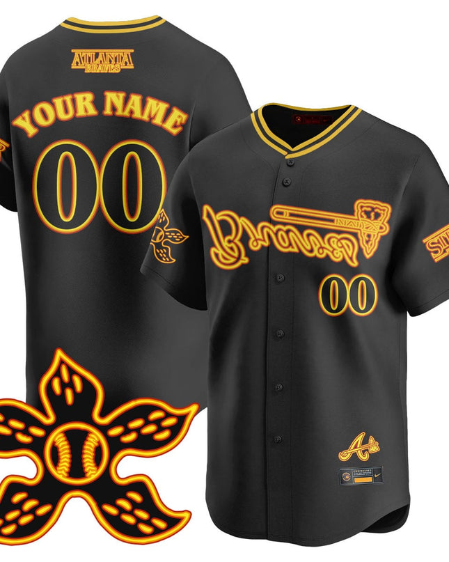 Atlanta Braves Stranger Things 2025 Limited Custom Jersey - All Stitched ATLBRA_KDZ - KINDOZY