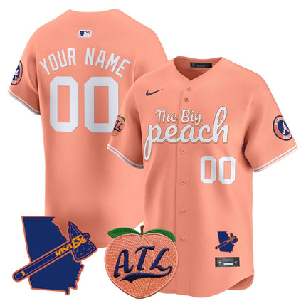 Atlanta Braves The Big Peach Vapor Premier Limited Custom Jersey - All Stitched ATLBRA_KDZ - KINDOZY
