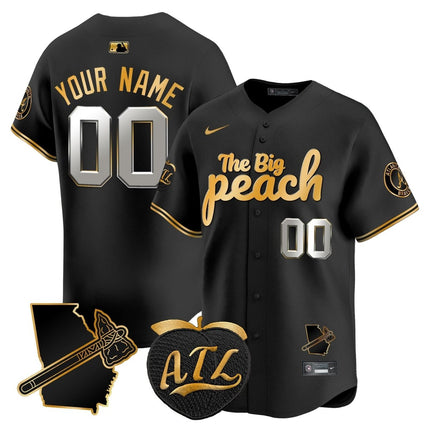 Atlanta Braves The Big Peach Vapor Premier Limited Custom Jersey V3 - All Stitched ATLBRA_KDZ - KINDOZY