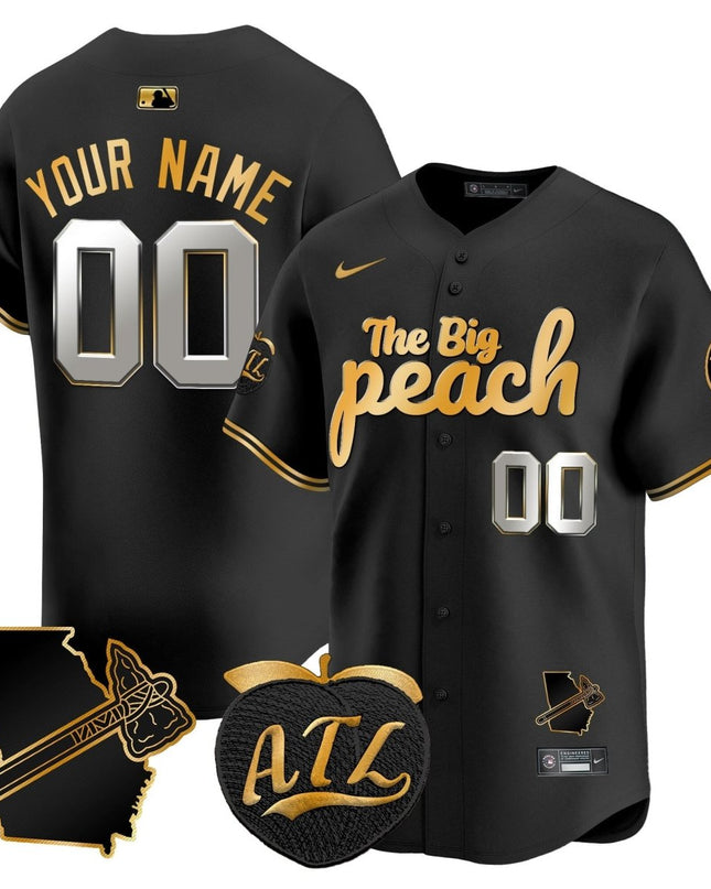 Atlanta Braves The Big Peach Vapor Premier Limited Custom Jersey V3 - All Stitched ATLBRA_KDZ - KINDOZY