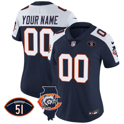 Bears Throwback Illinois Patch Vapor Custom Jersey - All Stitched CHIBEA_KDZ - KINDOZY