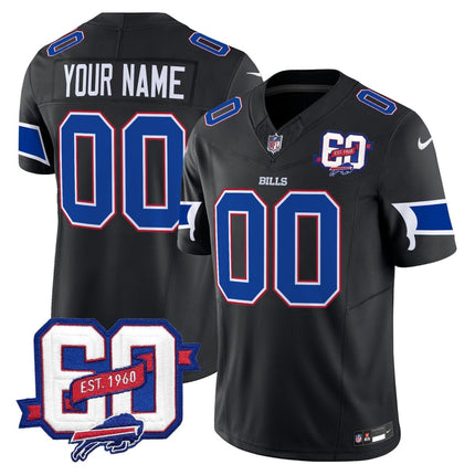 Bills 60th Anniversary Patch Vapor Limited Custom Jersey - All Stitched BUF_KDZ - KINDOZY