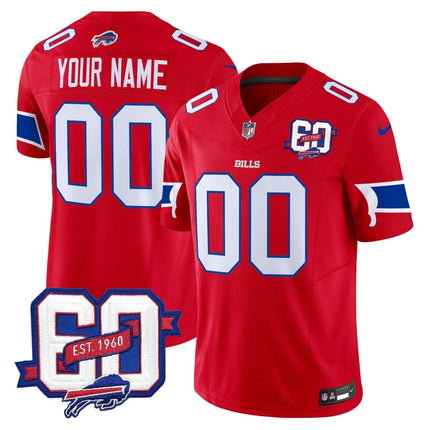 Bills 60th Anniversary Patch Vapor Limited Custom Jersey - All Stitched BUF_KDZ - KINDOZY