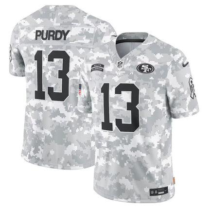 Brock Purdy San Francisco 49ers 2024 Salute To Service Arctic Camo Jersey - All Stitched SF49_KDZ - KINDOZY