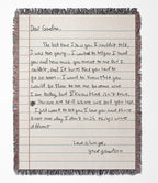 “Love Handwriting Letter” Woven Blanket