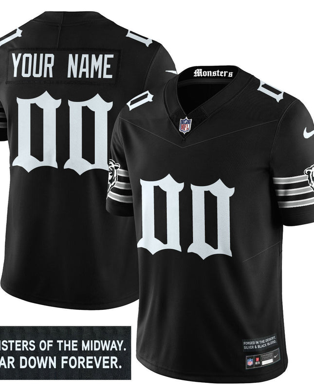 Chicago Bears 'Gothic Monsters Edition' Vapor Limited Custom Jersey - All Stitched CHIBEA_KDZ - KINDOZY