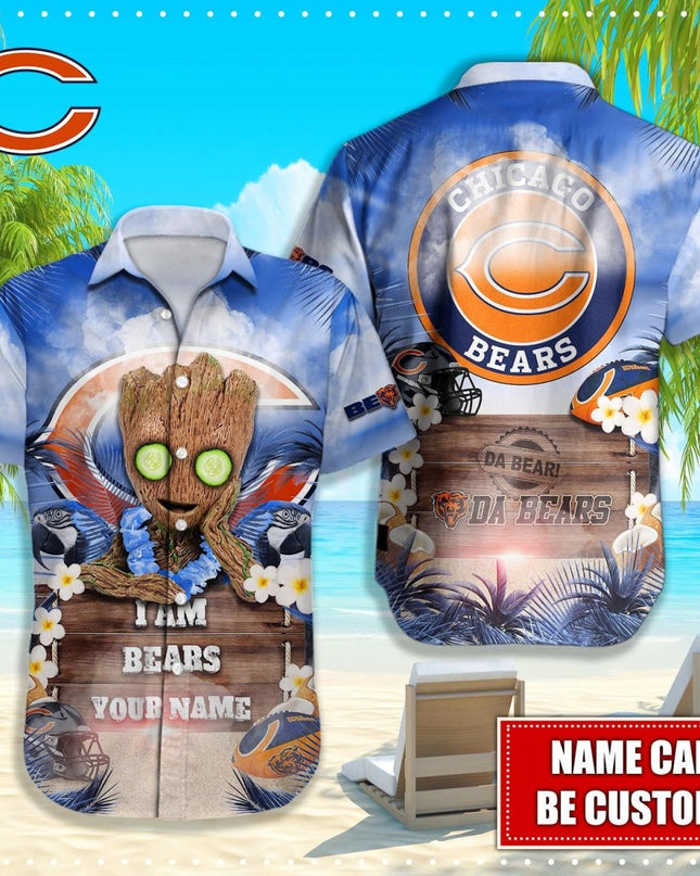 Chicago Bears NFL - Hawaiian shirt custom Q - 48112 CHIBEA_KDZ - KINDOZY