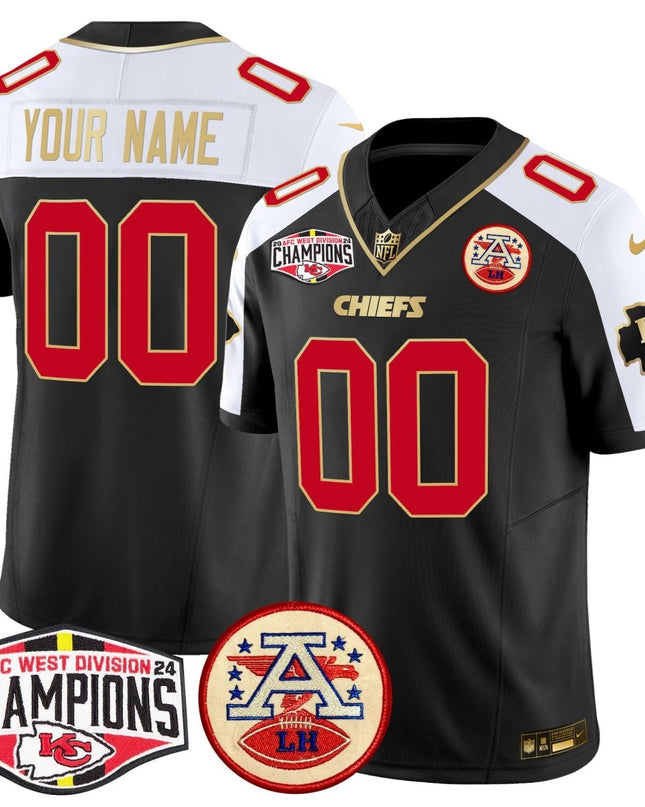 Chiefs 2024 AFC West Division Champions Patch Vapor Limited Custom Jersey - All Stitched KCCHI_KDZ - KINDOZY