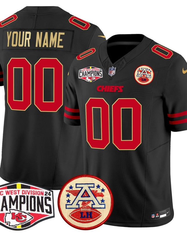 Chiefs 2024 AFC West Division Champions Patch Vapor Limited Custom Jersey - All Stitched KCCHI_KDZ - KINDOZY