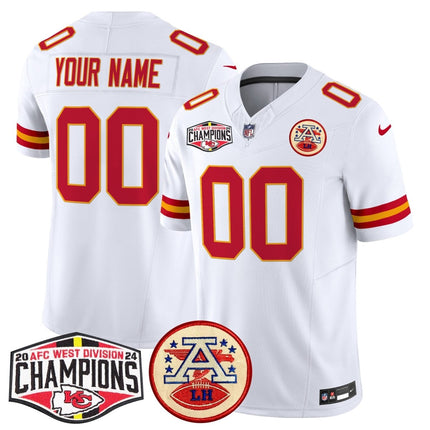Chiefs 2024 AFC West Division Champions Patch Vapor Limited Custom Jersey - All Stitched KCCHI_KDZ - KINDOZY