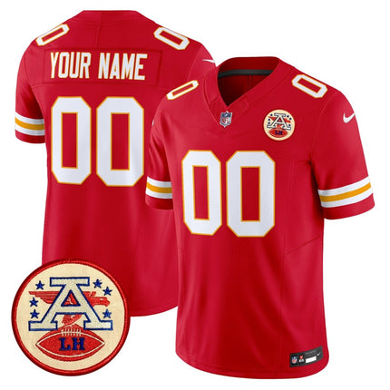 Chiefs 2024 Lamar Hunt Patch Vapor Limited Custom Jersey - All Stitched KCCHI_KDZ - KINDOZY