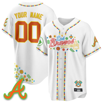 Custom Atlanta Braves 2025 "Los Bravos" Jersey - All Stitched ATLBRA_KDZ - KINDOZY