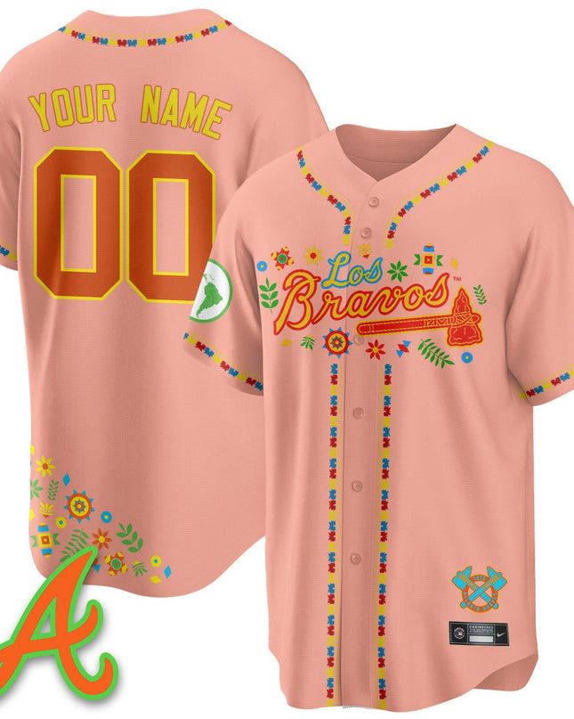 Custom Atlanta Braves 2025 "Los Bravos" Jersey - All Stitched ATLBRA_KDZ - KINDOZY