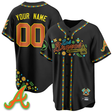 Custom Atlanta Braves 2025 "Los Bravos" Jersey - All Stitched ATLBRA_KDZ - KINDOZY