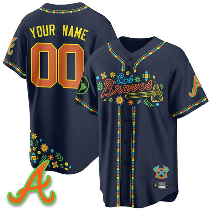 Custom Atlanta Braves 2025 "Los Bravos" Jersey - All Stitched ATLBRA_KDZ - KINDOZY