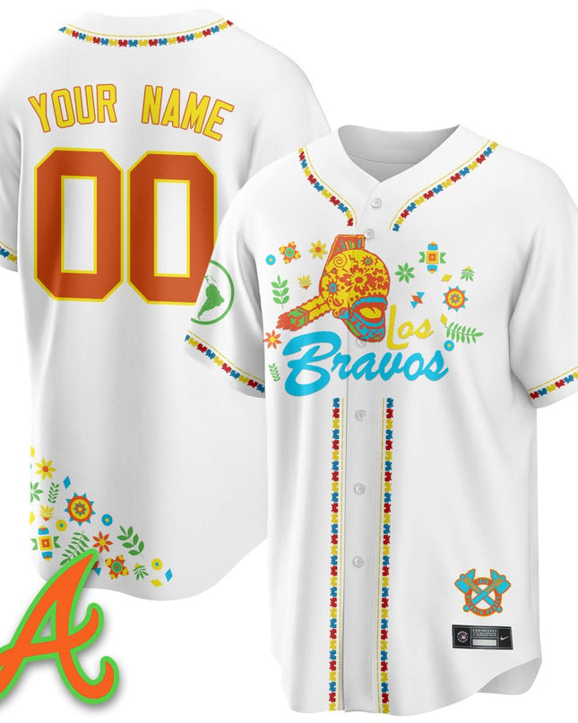 Custom Atlanta Braves 2025 "Los Bravos" Jersey V2 - All Stitched ATLBRA_KDZ - KINDOZY