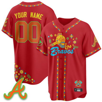 Custom Atlanta Braves 2025 "Los Bravos" Jersey V2 - All Stitched ATLBRA_KDZ - KINDOZY