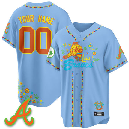 Custom Atlanta Braves 2025 "Los Bravos" Jersey V2 - All Stitched ATLBRA_KDZ - KINDOZY