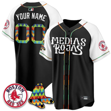 Custom Boston Red Sox "Medias Rojas" Limited Jersey - All Stitched BOSRED_KDZ - KINDOZY