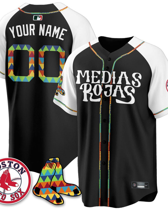 Custom Boston Red Sox "Medias Rojas" Limited Jersey - All Stitched BOSRED_KDZ - KINDOZY
