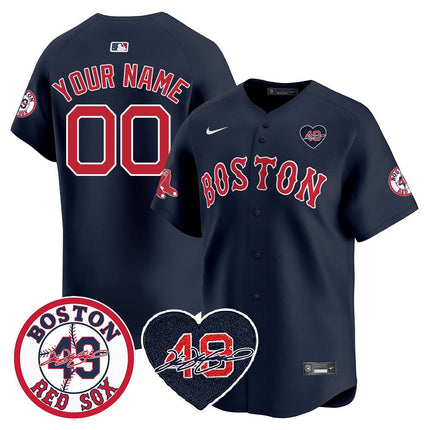 Custom Boston Red Sox Tim Wakefield Memorial Jersey – All Stitched BOSRED_KDZ - KINDOZY