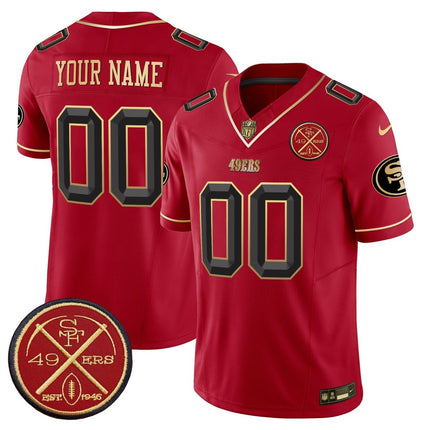 Custom Gender/Name 49ers Est.1946 Patch Vapor Limited Jersey V2 - All Stitched SF49_KDZ - KINDOZY