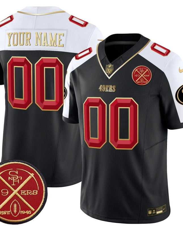 Custom Gender/Name 49ers Est.1946 Patch Vapor Limited Jersey V2 - All Stitched SF49_KDZ - KINDOZY