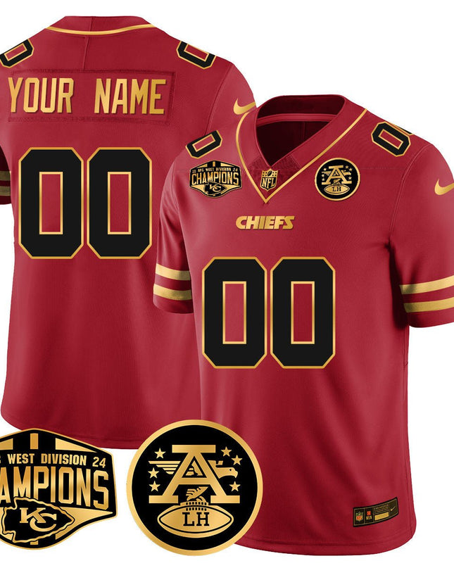 Custom Gender/Name Chiefs 2024 AFC West Champs Jersey - All Stitched KCCHI_KDZ - KINDOZY