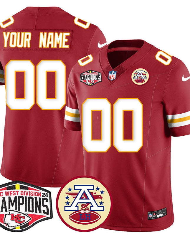 Custom Gender/Name Chiefs 2024 AFC West Champs Jersey - All Stitched KCCHI_KDZ - KINDOZY