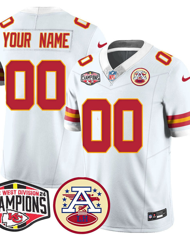 Custom Gender/Name Chiefs 2024 AFC West Champs Jersey - All Stitched KCCHI_KDZ - KINDOZY