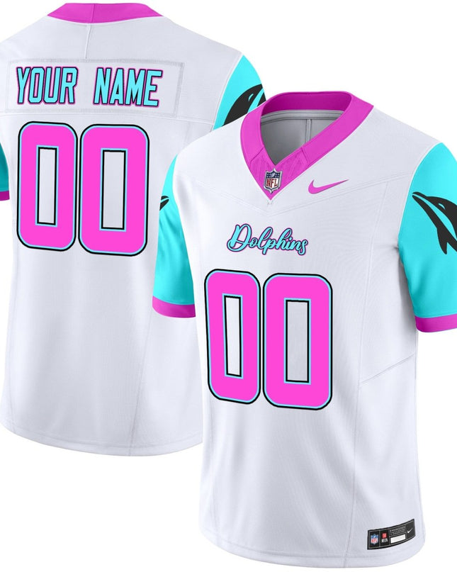 Custom Gender/Name Dolphins Miami Vice Vapor Limited Jersey - All Stitched MIA_KDZ - KINDOZY