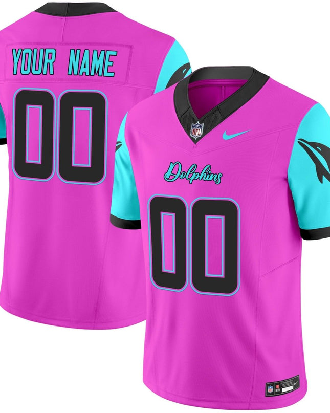 Custom Gender/Name Dolphins Miami Vice Vapor Limited Jersey - All Stitched MIA_KDZ - KINDOZY