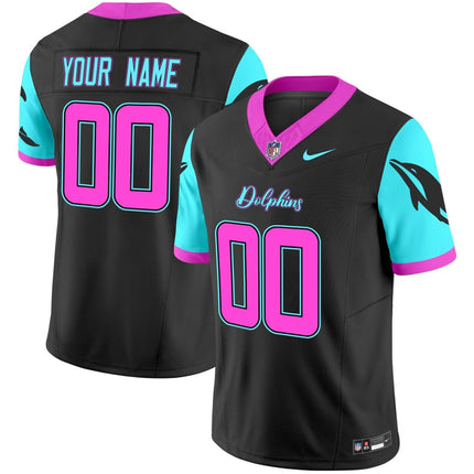 Custom Gender/Name Dolphins Miami Vice Vapor Limited Jersey - All Stitched MIA_KDZ - KINDOZY