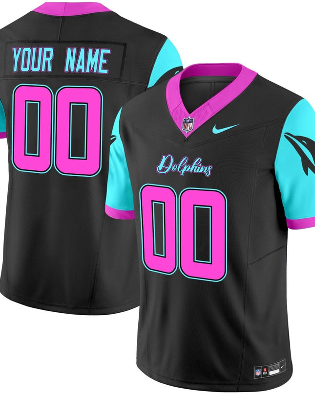 Custom Gender/Name Dolphins Miami Vice Vapor Limited Jersey - All Stitched MIA_KDZ - KINDOZY